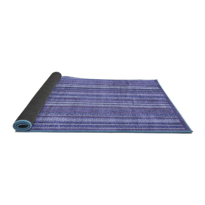 Sideview of Abstract Blue Modern Rug, abs3688blu