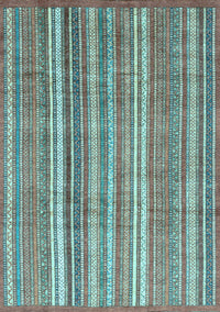 Abstract Light Blue Modern Rug, abs3688lblu