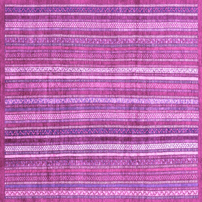 Square Machine Washable Abstract Purple Modern Area Rugs, wshabs3688pur