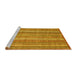 Sideview of Machine Washable Abstract Yellow Modern Rug, wshabs3688yw