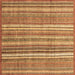 Square Abstract Brown Modern Rug, abs3688brn