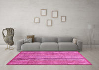 Machine Washable Abstract Pink Modern Rug, wshabs3688pnk