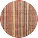 Round Abstract Red Modern Rug, abs3688