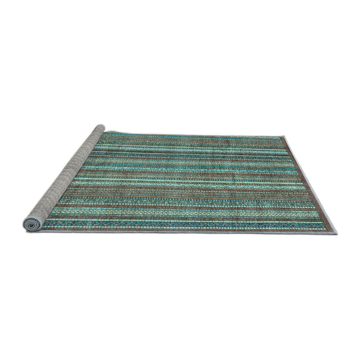 Sideview of Machine Washable Abstract Light Blue Modern Rug, wshabs3688lblu