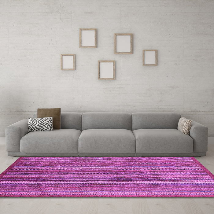 Machine Washable Abstract Purple Modern Area Rugs in a Living Room, wshabs3689pur