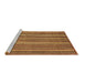 Sideview of Machine Washable Abstract Brown Modern Rug, wshabs3689brn