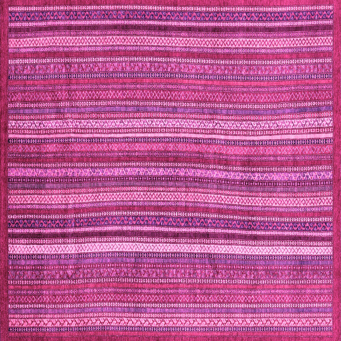 Square Machine Washable Abstract Pink Modern Rug, wshabs3689pnk
