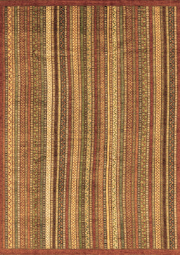 Abstract Brown Modern Rug, abs3689brn