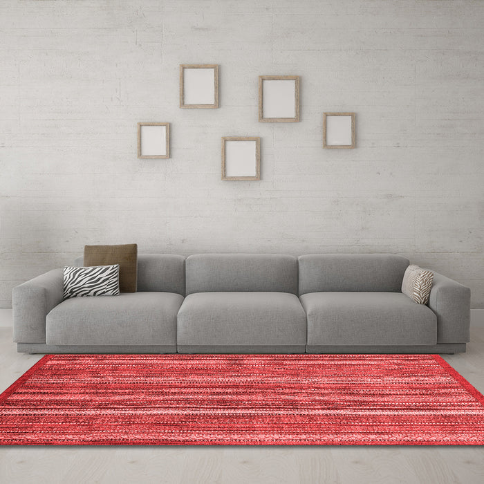 Modern Red Washable Rugs