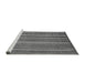 Sideview of Machine Washable Abstract Gray Modern Rug, wshabs3689gry