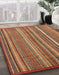 Machine Washable Abstract Tomato Red Rug in a Family Room, wshabs3689