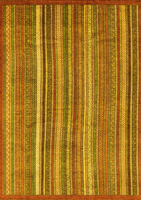 Abstract Yellow Modern Rug, abs3689yw