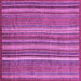 Square Machine Washable Abstract Purple Modern Area Rugs, wshabs3689pur