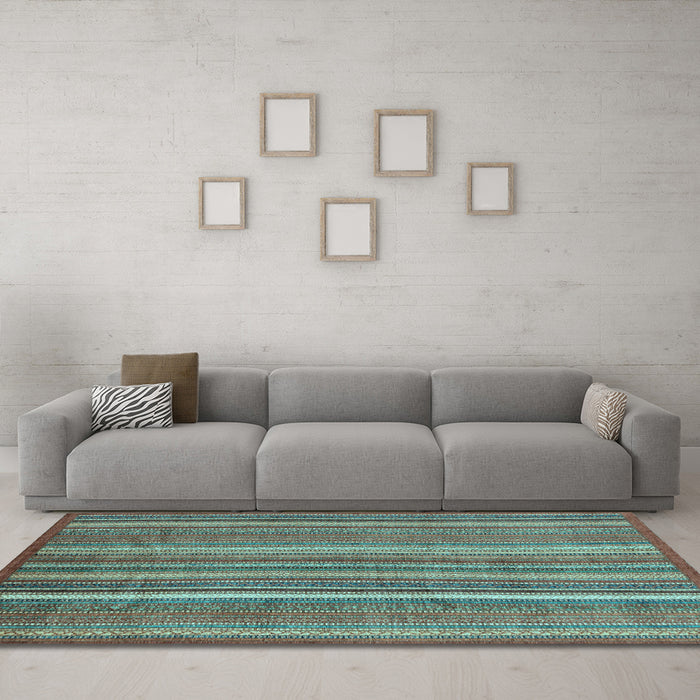 Machine Washable Abstract Light Blue Modern Rug in a Living Room, wshabs3689lblu