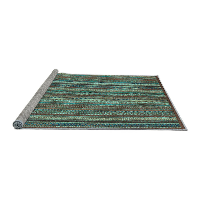 Sideview of Machine Washable Abstract Light Blue Modern Rug, wshabs3689lblu