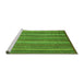 Sideview of Machine Washable Abstract Green Modern Area Rugs, wshabs3689grn