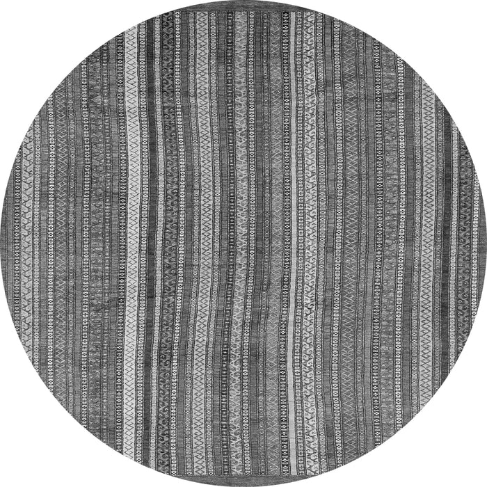 Round Abstract Gray Modern Rug, abs3689gry