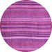 Round Abstract Purple Modern Rug, abs3689pur