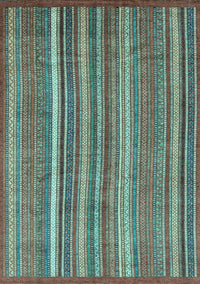 Abstract Light Blue Modern Rug, abs3689lblu