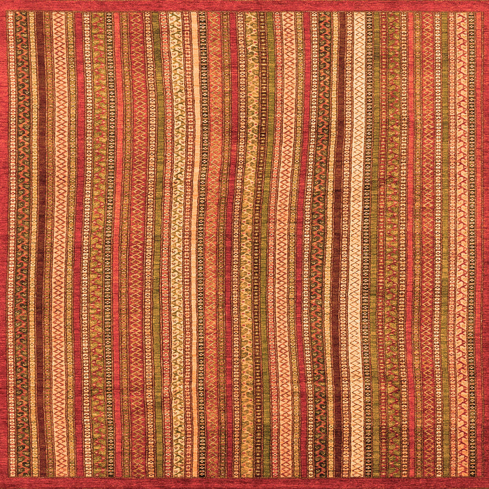 Square Abstract Orange Modern Rug, abs3689org