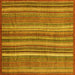 Square Abstract Yellow Modern Rug, abs3689yw