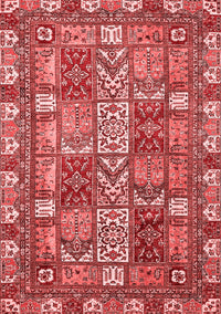 Abstract Red Modern Rug, abs368red