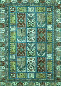 Abstract Turquoise Modern Rug, abs368turq