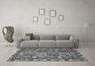 Machine Washable Abstract Gray Modern Rug in a Living Room,, wshabs368gry