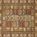 Square Machine Washable Abstract Brown Modern Rug, wshabs368brn