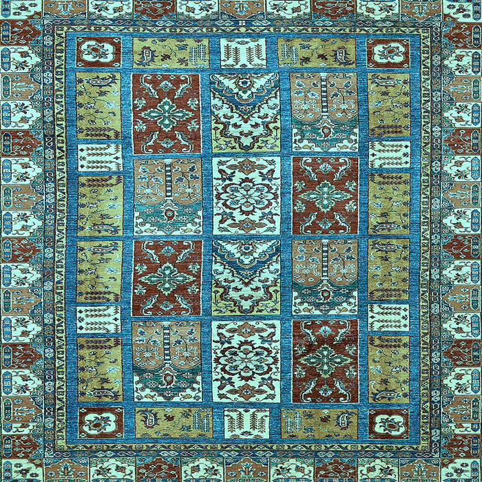 Square Machine Washable Abstract Light Blue Modern Rug, wshabs368lblu
