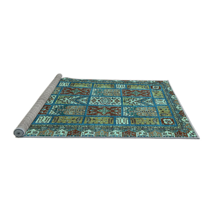 Sideview of Machine Washable Abstract Light Blue Modern Rug, wshabs368lblu