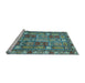 Sideview of Machine Washable Abstract Light Blue Modern Rug, wshabs368lblu