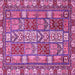 Square Machine Washable Abstract Pink Modern Rug, wshabs368pnk