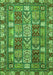 Machine Washable Abstract Green Modern Area Rugs, wshabs368grn