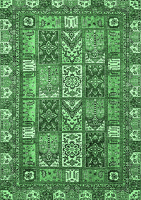 Abstract Emerald Green Modern Rug, abs368emgrn