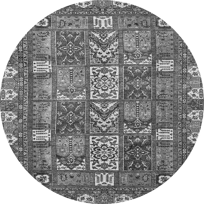 Round Abstract Gray Modern Rug, abs368gry
