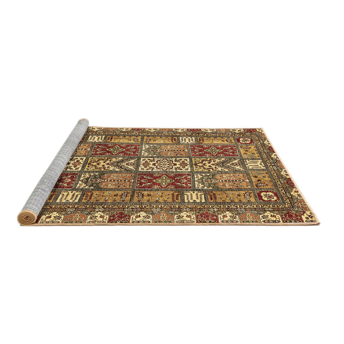 Sideview of Machine Washable Abstract Brown Modern Rug, wshabs368brn