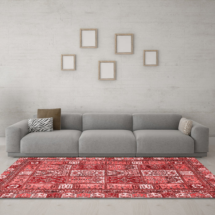 Modern Red Washable Rugs