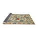 Sideview of Abstract Khaki Gold Modern Rug, abs369