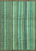 Machine Washable Abstract Turquoise Modern Area Rugs, wshabs3690turq