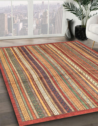 Abstract Red Modern Rug, abs3690