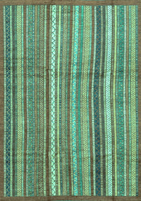 Abstract Turquoise Modern Rug, abs3690turq