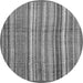 Round Abstract Gray Modern Rug, abs3690gry