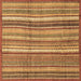 Square Machine Washable Abstract Brown Modern Rug, wshabs3690brn