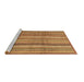 Sideview of Machine Washable Abstract Brown Modern Rug, wshabs3690brn