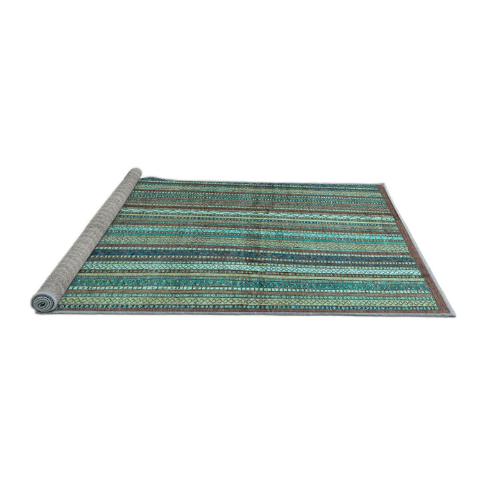 Sideview of Machine Washable Abstract Light Blue Modern Rug, wshabs3690lblu