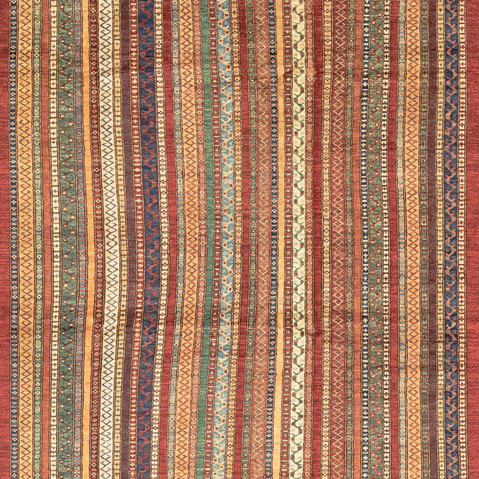 Machine Washable Abstract Red Rug, wshabs3690