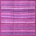 Square Abstract Purple Modern Rug, abs3690pur