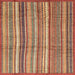 Square Abstract Red Modern Rug, abs3690