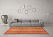 Machine Washable Abstract Orange Modern Area Rugs in a Living Room, wshabs3690org